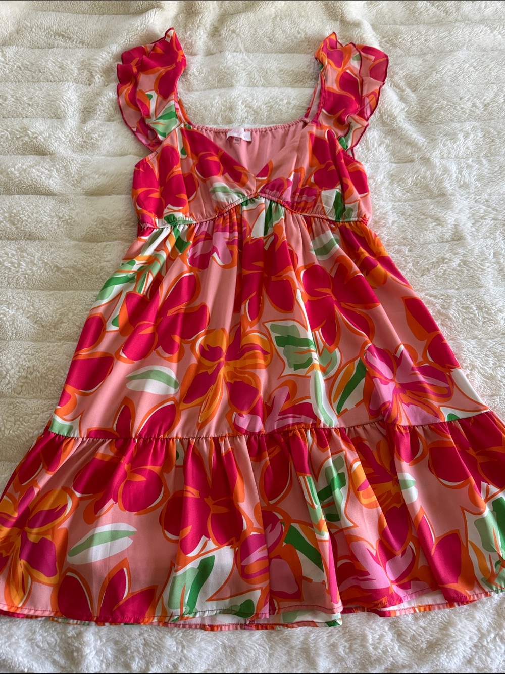 Pink Lily Floral Mini Dress